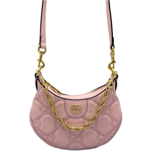 Gucci Mini Ophidia Half Moon Hobo Calfskin Pink