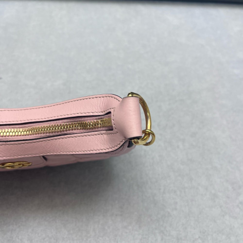 Gucci Mini Ophidia Half Moon Hobo Calfskin Pink