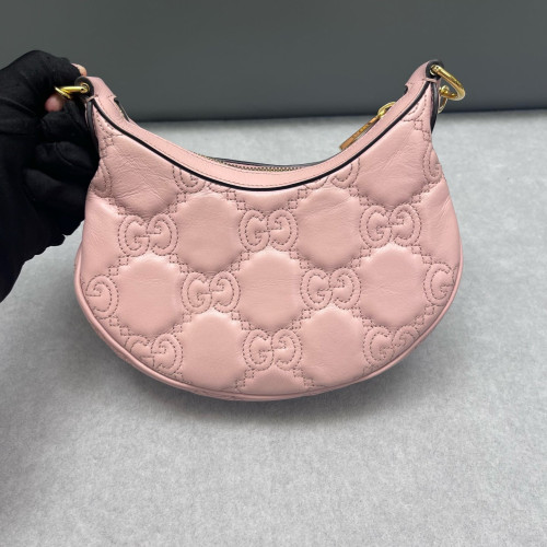 Gucci Mini Ophidia Half Moon Hobo Calfskin Pink