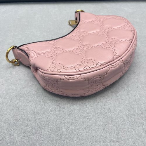 Gucci Mini Ophidia Half Moon Hobo Calfskin Pink