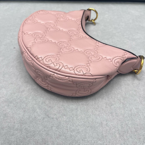 Gucci Mini Ophidia Half Moon Hobo Calfskin Pink