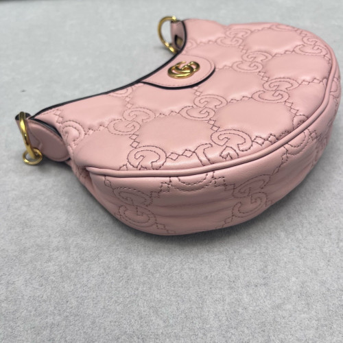 Gucci Mini Ophidia Half Moon Hobo Calfskin Pink