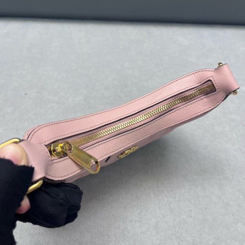 Gucci Mini Ophidia Half Moon Hobo Calfskin Pink
