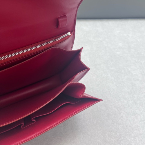 Celine Medium Classic Box Calfskin Red