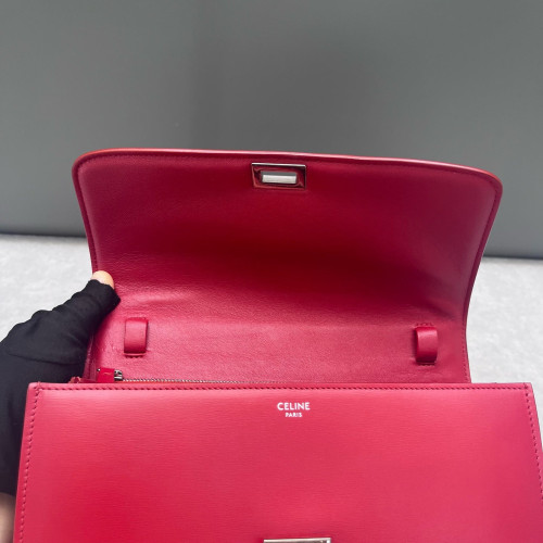 Celine Medium Classic Box Calfskin Red