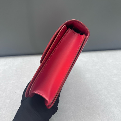 Celine Medium Classic Box Calfskin Red