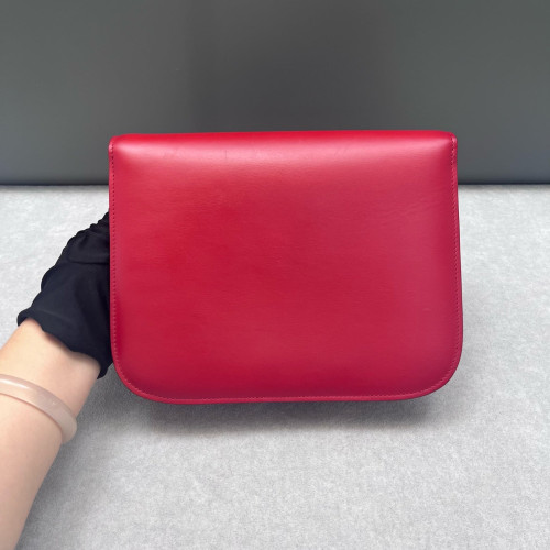 Celine Medium Classic Box Calfskin Red