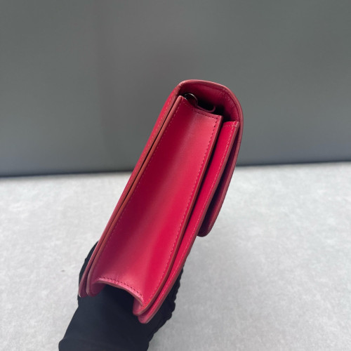 Celine Medium Classic Box Calfskin Red