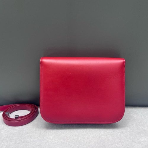 Celine Medium Classic Box Calfskin Red