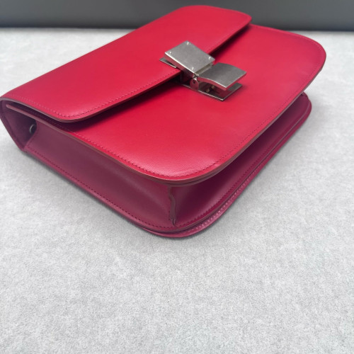 Celine Medium Classic Box Calfskin Red