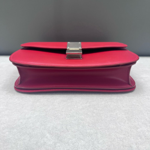 Celine Medium Classic Box Calfskin Red