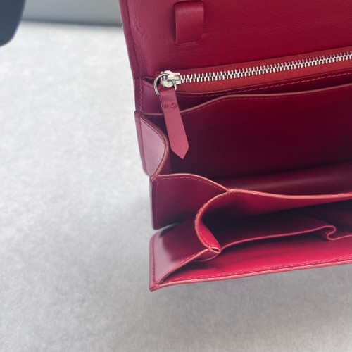 Celine Medium Classic Box Calfskin Red
