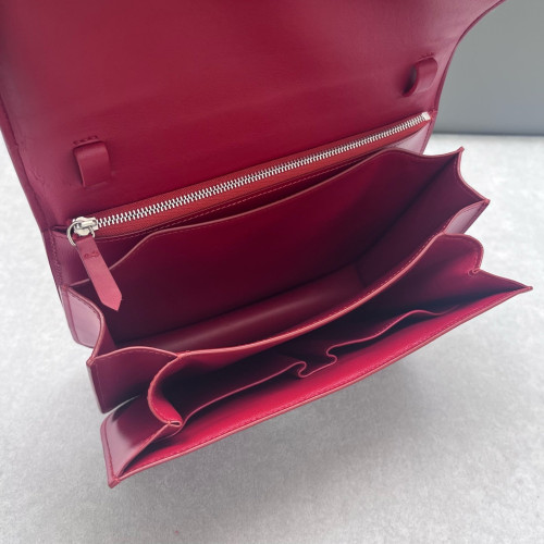 Celine Medium Classic Box Calfskin Red