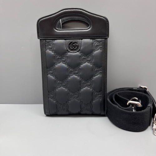 Gucci Phone Holder Calfskin Black Purple Gucci Phone Holder Calfskin Black Purple
