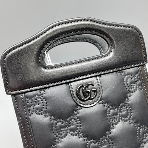 Gucci Phone Holder Calfskin Black Purple Gucci Phone Holder Calfskin Black Purple