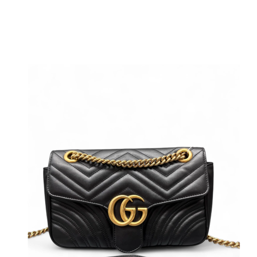 Gucci Matelasse Small GG Marmont Calfskin Black Gucci Matelasse Small GG Marmont Calfskin Black