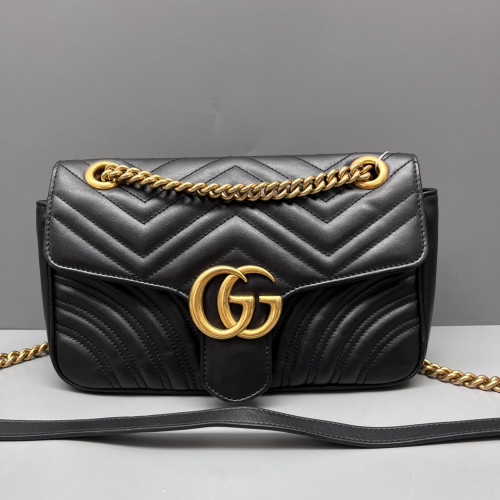 Gucci Matelasse Small GG Marmont Calfskin Black Gucci Matelasse Small GG Marmont Calfskin Black