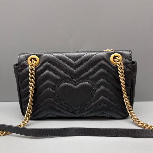 Gucci Matelasse Small GG Marmont Calfskin Black Gucci Matelasse Small GG Marmont Calfskin Black