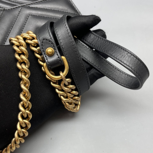 Gucci Matelasse Small GG Marmont Calfskin Black Gucci Matelasse Small GG Marmont Calfskin Black