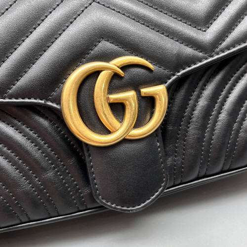 Gucci Matelasse Small GG Marmont Calfskin Black Gucci Matelasse Small GG Marmont Calfskin Black