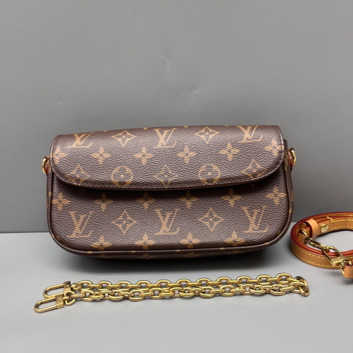 Louis Vuitton Ivy Wallet On Chain Monogram Dark Brown Light Brown Louis Vuitton Ivy Wallet On Chain Monogram Dark Brown Light Brown