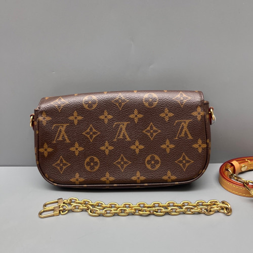 Louis Vuitton Ivy Wallet On Chain Monogram Dark Brown Light Brown Louis Vuitton Ivy Wallet On Chain Monogram Dark Brown Light Brown