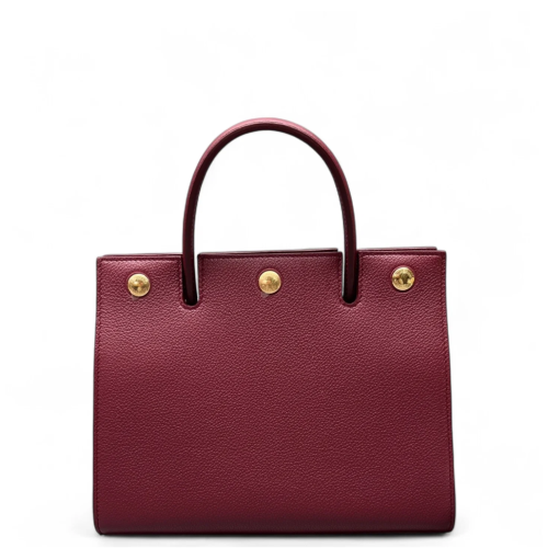Burberry Tote Bag Grained Calfskin Burgundy