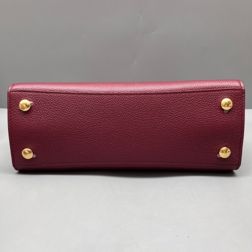 Burberry Tote Bag Grained Calfskin Burgundy