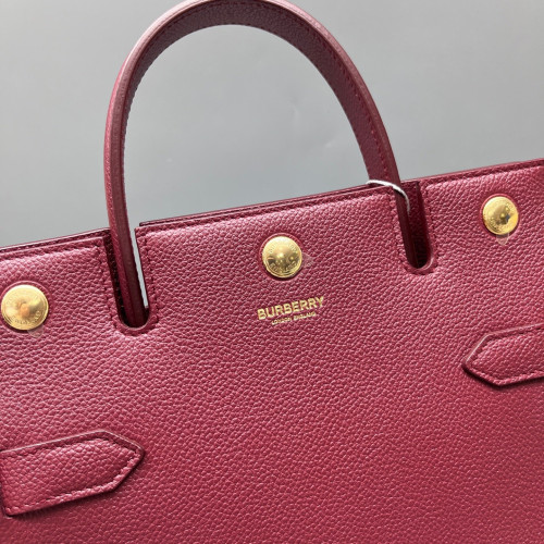 Burberry Tote Bag Grained Calfskin Burgundy