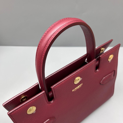 Burberry Tote Bag Grained Calfskin Burgundy