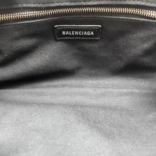 Balenciaga Embossed Clutch Calfskin Crocodile Embossed White