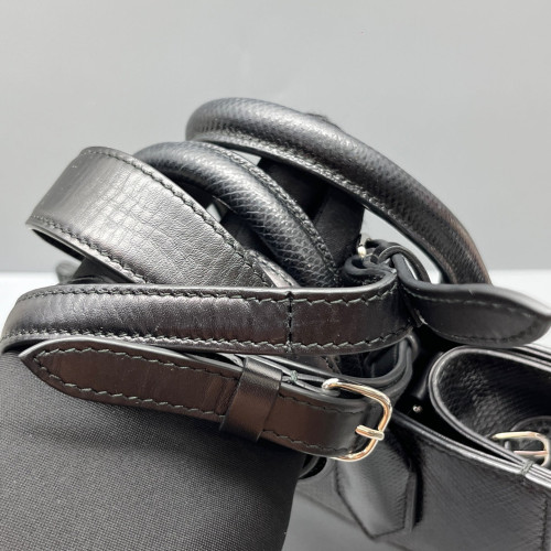Balenciaga Shoulder Bag Lizard Embossed Calfskin Black