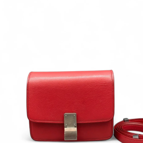 Celine Small Classic Box Calfskin Red