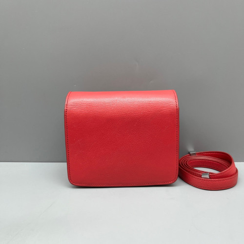 Celine Small Classic Box Calfskin Red