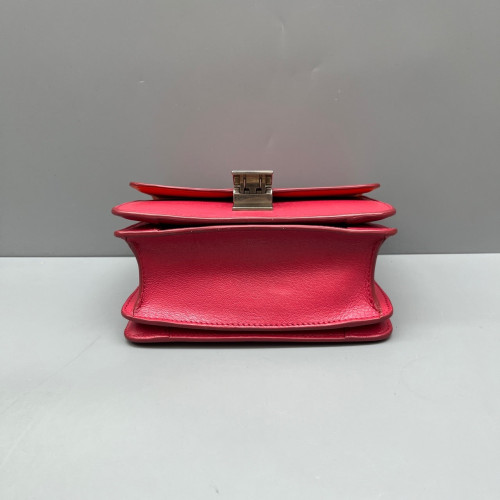 Celine Small Classic Box Calfskin Red
