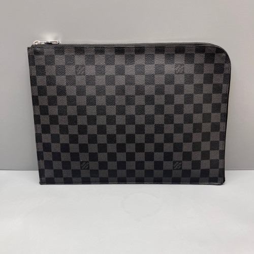 Louis Vuitton Pochette Jour GM Damier Graphite Black Grey Louis Vuitton Pochette Jour GM Damier Graphite Black Grey
