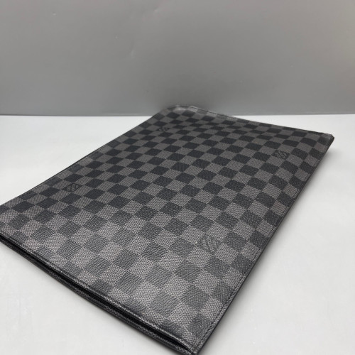 Louis Vuitton Pochette Jour GM Damier Graphite Black Grey Louis Vuitton Pochette Jour GM Damier Graphite Black Grey