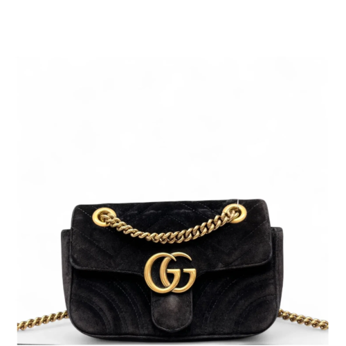 Gucci Mini GG Marmont Velvet Black