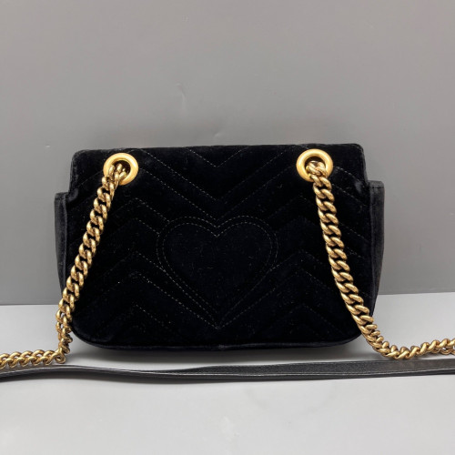 Gucci Mini GG Marmont Velvet Black
