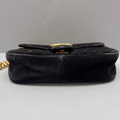Gucci Mini GG Marmont Velvet Black