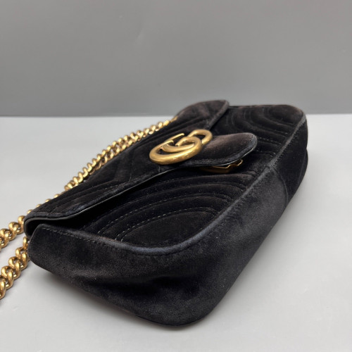 Gucci Mini GG Marmont Velvet Black