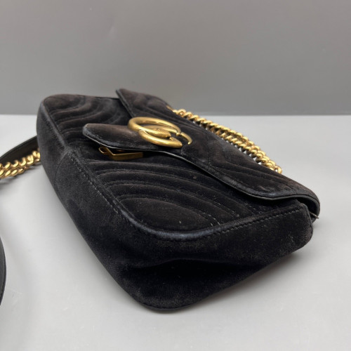 Gucci Mini GG Marmont Velvet Black