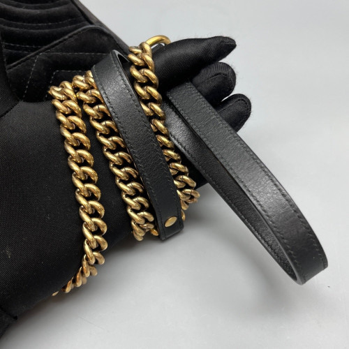 Gucci Mini GG Marmont Velvet Black