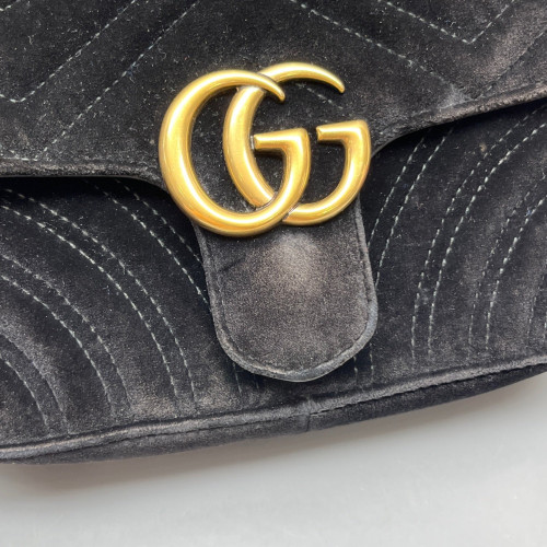Gucci Mini GG Marmont Velvet Black