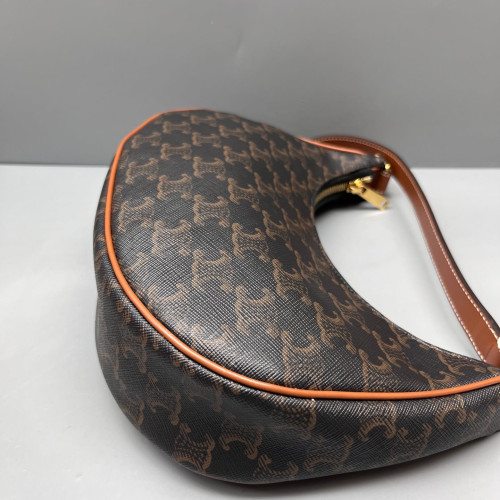 Celine Medium Ava Shoulder Bag Triomphe Brown Tan