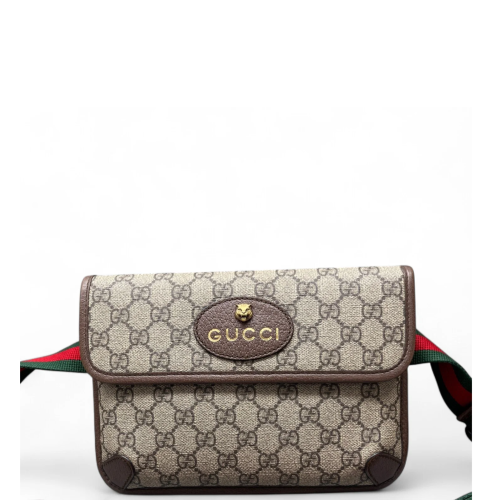 Gucci Neo Vintage Belt Bag GG Monogram Beige Brown Green