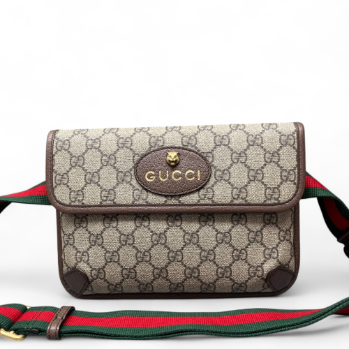 Gucci Neo Vintage Belt Bag GG Monogram Beige Brown Green