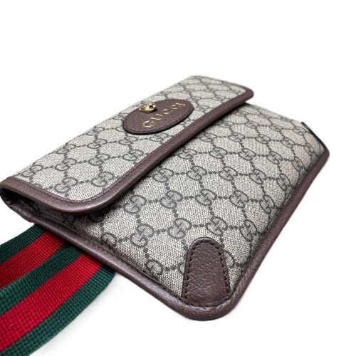 Gucci Neo Vintage Belt Bag GG Monogram Beige Brown Green