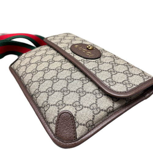 Gucci Neo Vintage Belt Bag GG Monogram Beige Brown Green