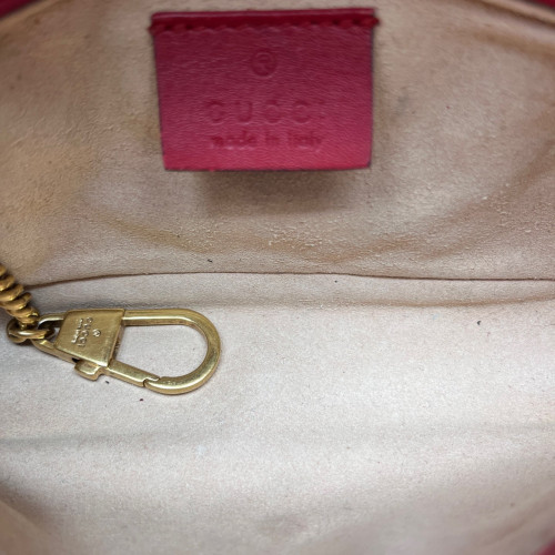 Gucci Chevron Super Mini GG Marmont Calfskin Red Gucci Chevron Super Mini GG Marmont Calfskin Red